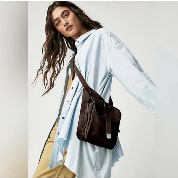 Free People Cornell Suede/Leather Sling Bag NWT - Picture 1 of 13